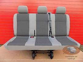 Bench rear triple seat VW T5 Transporter AUSTIN grey | belts