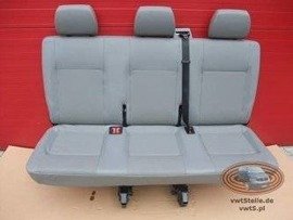 Bench rear triple seat VW T5 Transporter Artificial leather | SET TO SECOND ROW