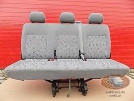 Bench rear triple seat VW T5 Transporter LLL | SET TO THIRD ROW belts