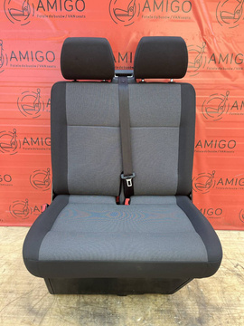 Seat VW T6 T5 double front passenger bench Austin Black RHD