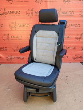 Seat Volkswagen T6 Multivan Caravelle Leather Moonrock swivel rear T5 T6.1