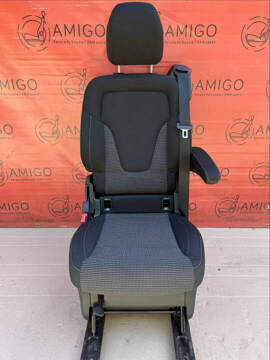 Seat single rear Mercedes V-class W447 Black Santos