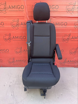 Seat single rear left Renault Trafic SpaceClass V-class W447 Black Connect