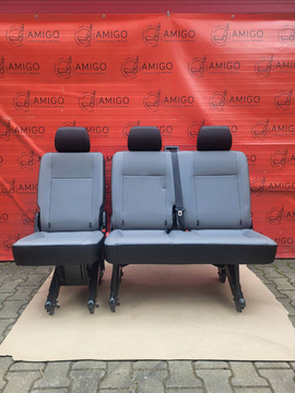 VW T6.1 Bench rear double single seat Palladium mesh LHD