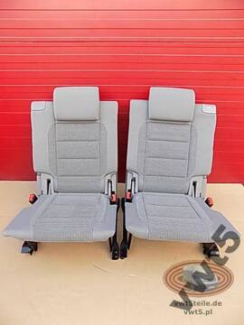 VW Touran 2003-10 rear folding seats set left right grey 3rd row