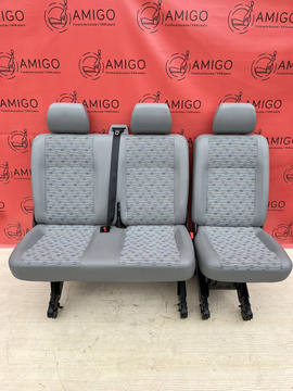 Fotel dwuosobowy dwójka tył + koziołek VW T5.1 GP Place RHD