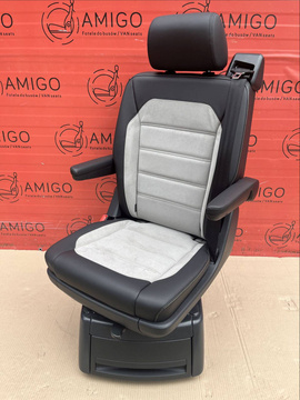 Fotel obrotowy VW T6 Multivan skóra alkantara Moonrock