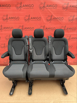 Rear Seat Triple bench single 2+1 MERCEDES W447 V-Class Vito SANTIAGO LHD