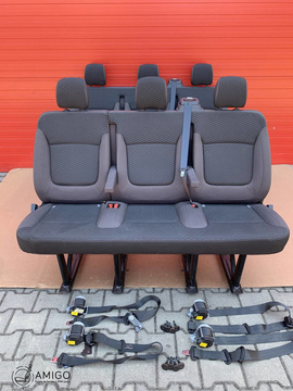 Komplet Fotel trójka kanapa 2x Opel Vivaro Trafic Talento NV300
