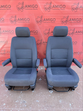 Fotele przód VW T5 T6 kierowcy pasażera antracyt DUO