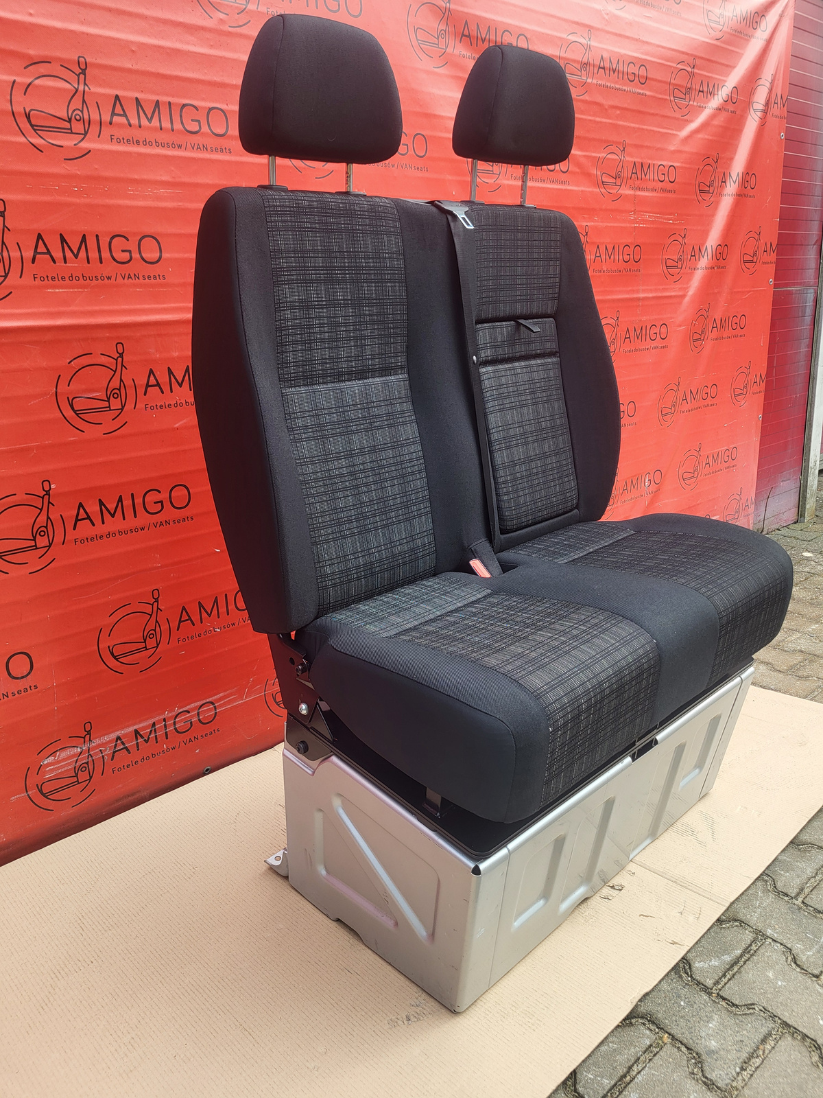 Seat Mercedes Sprinter W907 W910 Bench front double Tunja fabric LHD swivel