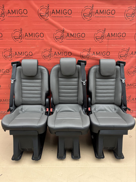 Ford Transit Custom Tourneo Fahrgastraum 3x Sitz Einzelsitz Sitze Salerno Leder