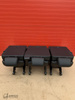 Bench rear triple seat VW T6 Transporter Titan Black leather t5 3x three single
