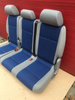 Seat rear bench double VW Caddy second row blue grey