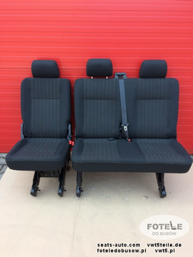 Bench rear triple seat VW T6 T5 Transporter PANDU single + double LHD