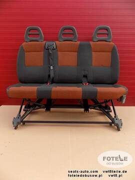 Fotel Fiat Ducato Boxer Jumper Citroën Relay RHD potrójny tylny isofix