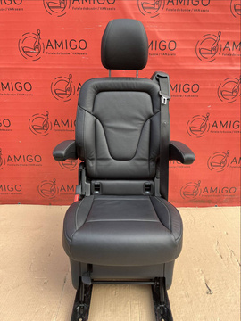 Seat single rear Mercedes V-class W447 Leather Lugano Black