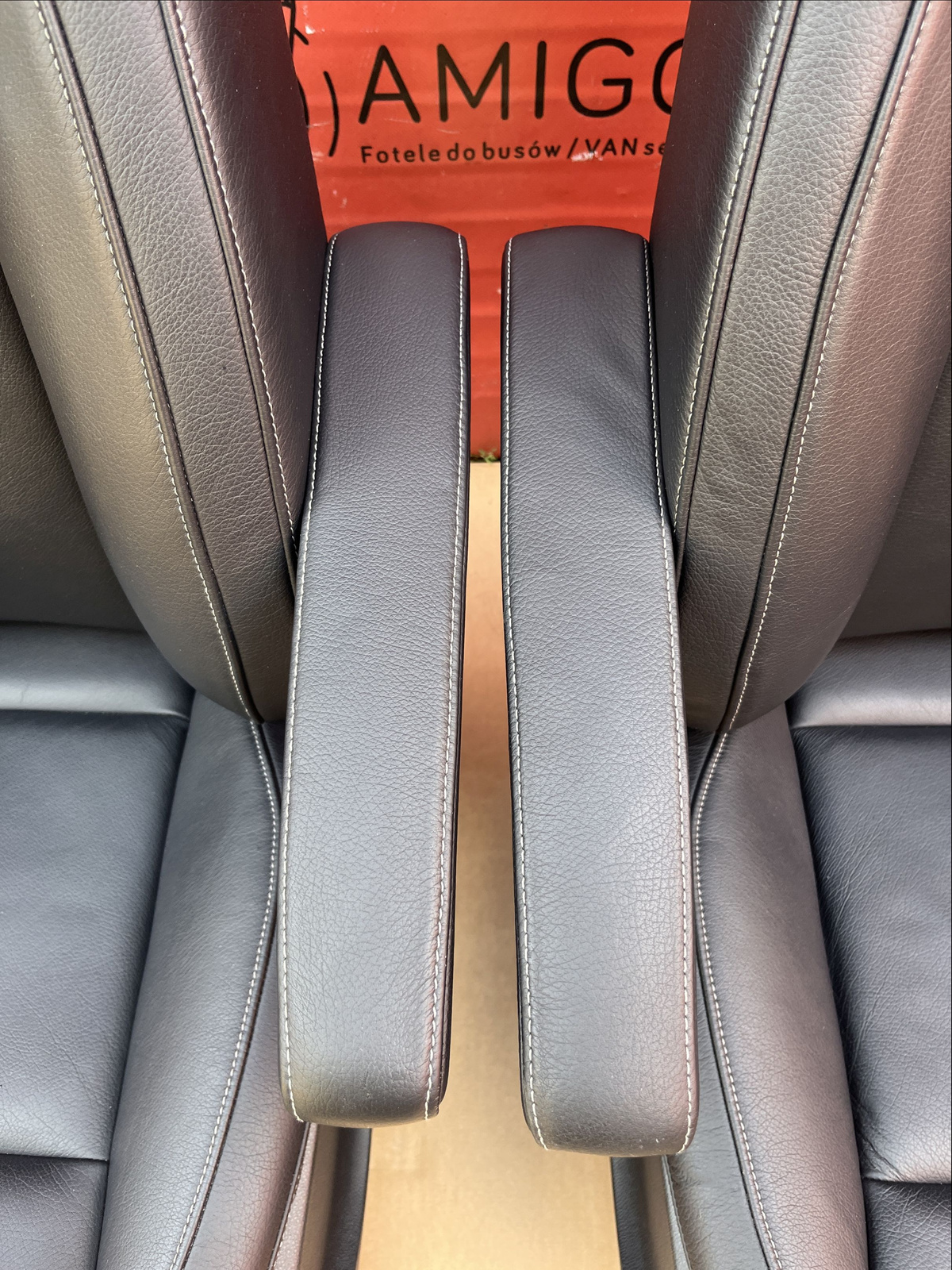 Front Seat Mercedes Vito W447 driver passenger 2014-2024 armrests Lugano Leather