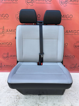 VW T6 T5 Sitzbank Vorne Sitz Beifahrersitz 2er Doppelbank MESH Marathon