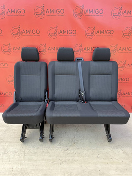 VW T6 T5 Sitzbank KUTAMO Schwarz Sitz Sitze 3er Bus Einzelsitz Doppelbank