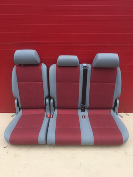 Sitzrückbank doppelt VW Caddy zweite Reihe rot grau