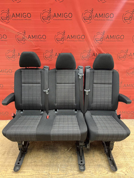 Kanapa dwuosobowa tylna + koziołek UK Mercedes Vito V W447