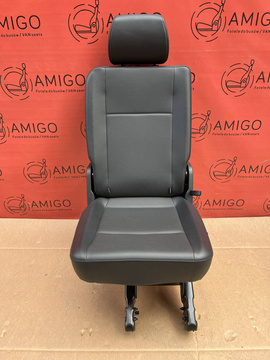 rear seat single right side VW T6 Transporter Titan Black MESH t5 folding