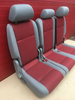 Seat rear bench double VW Caddy second row red grey
