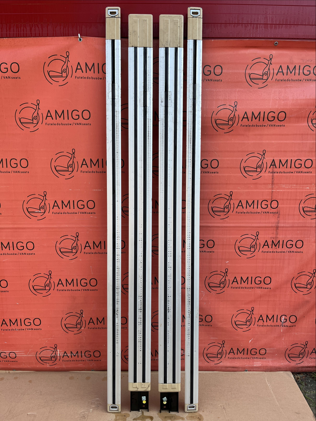 Rear rails for seats double Volkswagen VW T5 Multivan Caravelle SWB set