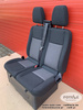 Ford Transit Custom 2017-22 double front passenger bench black Quadrant RHD