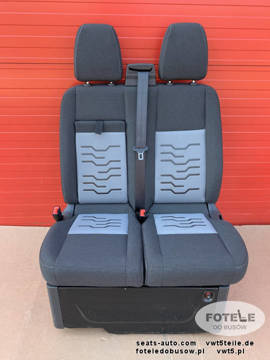 Fotel pasażera podwójny kanapa Ford Transit Custom Ecko angielska