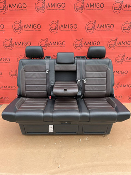 VW T6 Sitzbank Multivan Sitz Schlafsitzbank Mokkabraun Leder T5