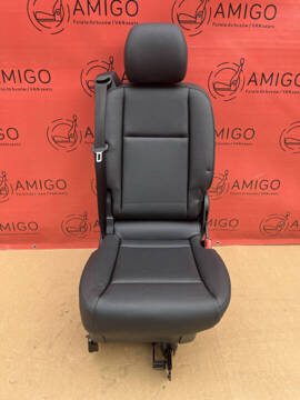 Seat single rear left side Mercedes Vito V-class W447 Black Faux leather folding