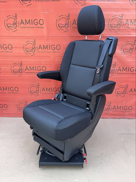 Seat single rear swivel Opel Vivaro B Life Trafic SpaceClass V-class W447 Black Connect