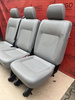 VW T5.1 T5 SET Sitzbank hinten Doppel Einzelsitz Grau 2. Reihe + Gurte Halterungen Isofix RHD