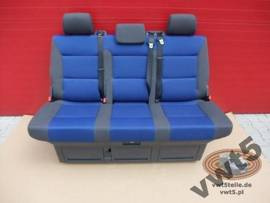 VW T5 Sitzbank Multivan Sitz Schlafbank Schlafsitzbank Anthrazit Blau