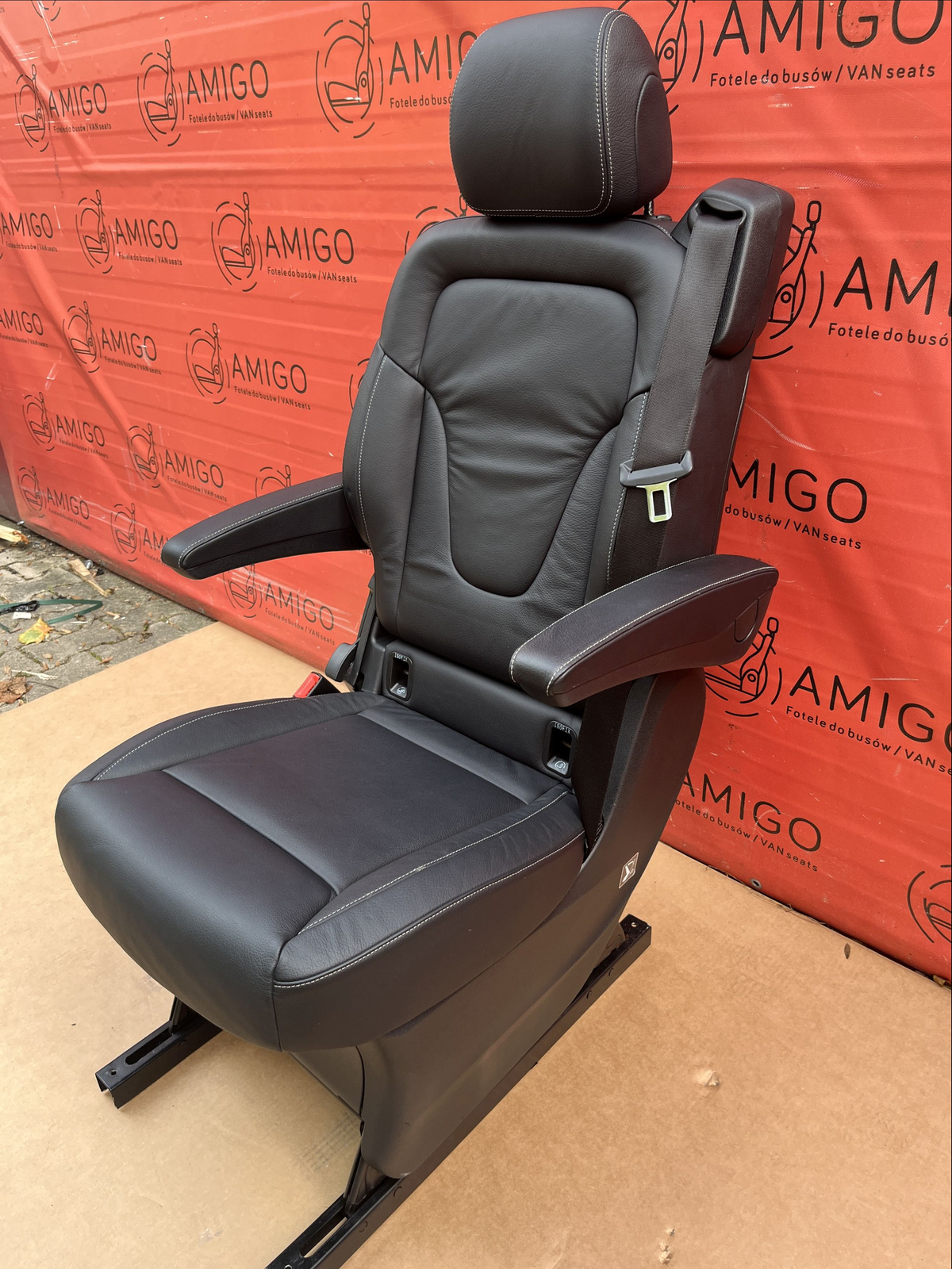 Mercedes V-Klasse W447 Schwarz Lugano Leather Einzelsitz Hinten