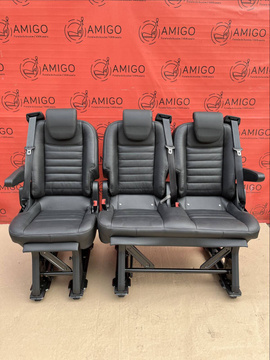 ford Transit Custom Trail bench rear folding seats double single seat leather