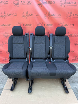 Kanapa dwuosobowa tylna + koziołek Caluma Komfort Mercedes Vito V W447
