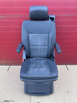 VW T5 Sitz Multivan Hinten Einzelsitz Anthracite Leder Alcantara ISOFIX T6