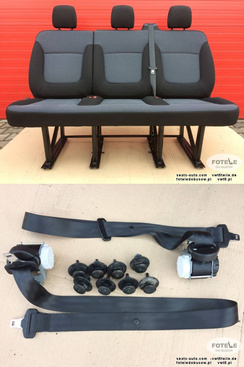 OPEL VIVARO TRAFIC NV300 TALENTO 3er Sitzbank Fahrgastraum Sicherheitsgurte SATZ