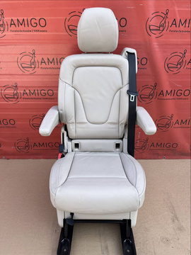 Mercedes V-Klasse W447 Leder Nappa SEIDENBEIGE (VY9) Einzelsitz Hinten