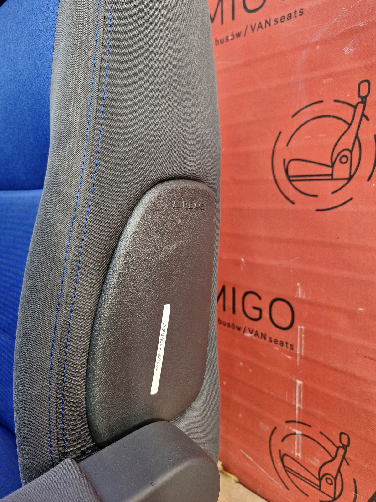 Driver passenger Captain seats seat VW T5 blue DUO Caravelle