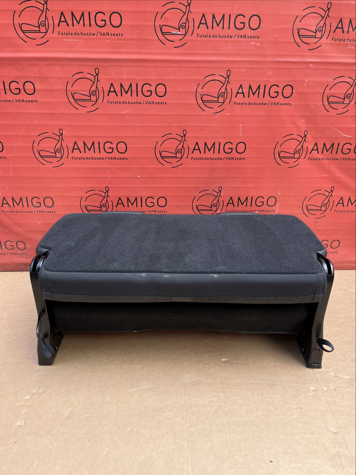 Seat rear bench double VW Caddy MAXI third row Alcantara Black