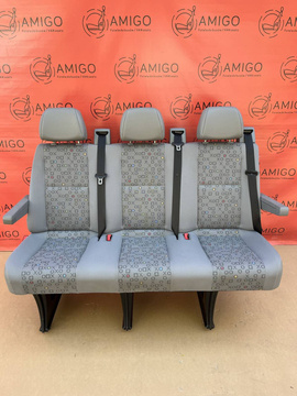 Seat VW Crafter I Mercedes Sprinter W906 2006-2016 rear triple bench OX armrest