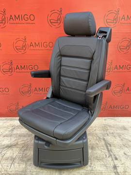 Seat VW T6 Multivan Caravelle black leather titan swivel rear t5