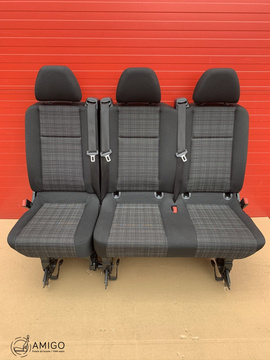 Kanapa dwuosobowa tylna + koziołek Mercedes Vito V W447
