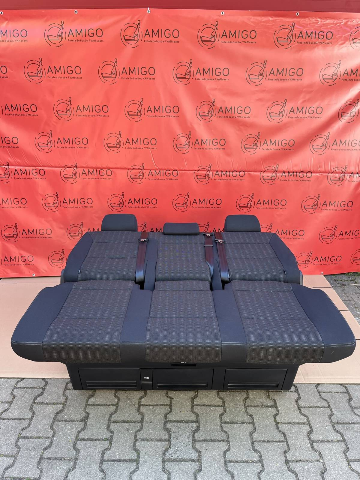 Bench rear triple seat VW T5 T6 Pandu Multivan Caravelle