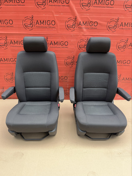 Fotele przód VW T5 T6 kierowcy pasażera antracyt DUO
