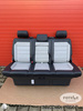 Bench rear triple seat VW T6 black leather SAVONA moonrock grey Multivan Caravelle t5